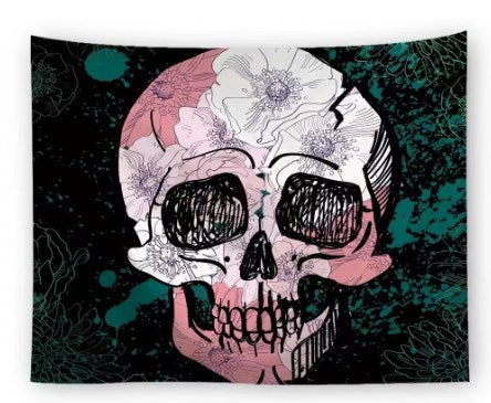 Skull Halloween Digital Print Tapestry and Tablecloth