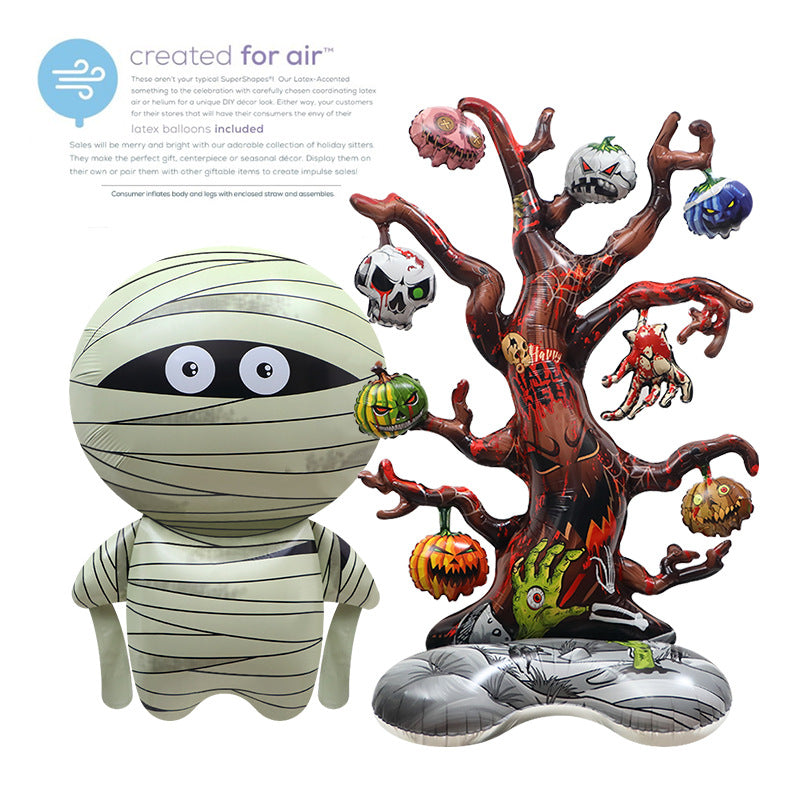 4D Standing Dead Tree Cartoon Balloon for Halloween
