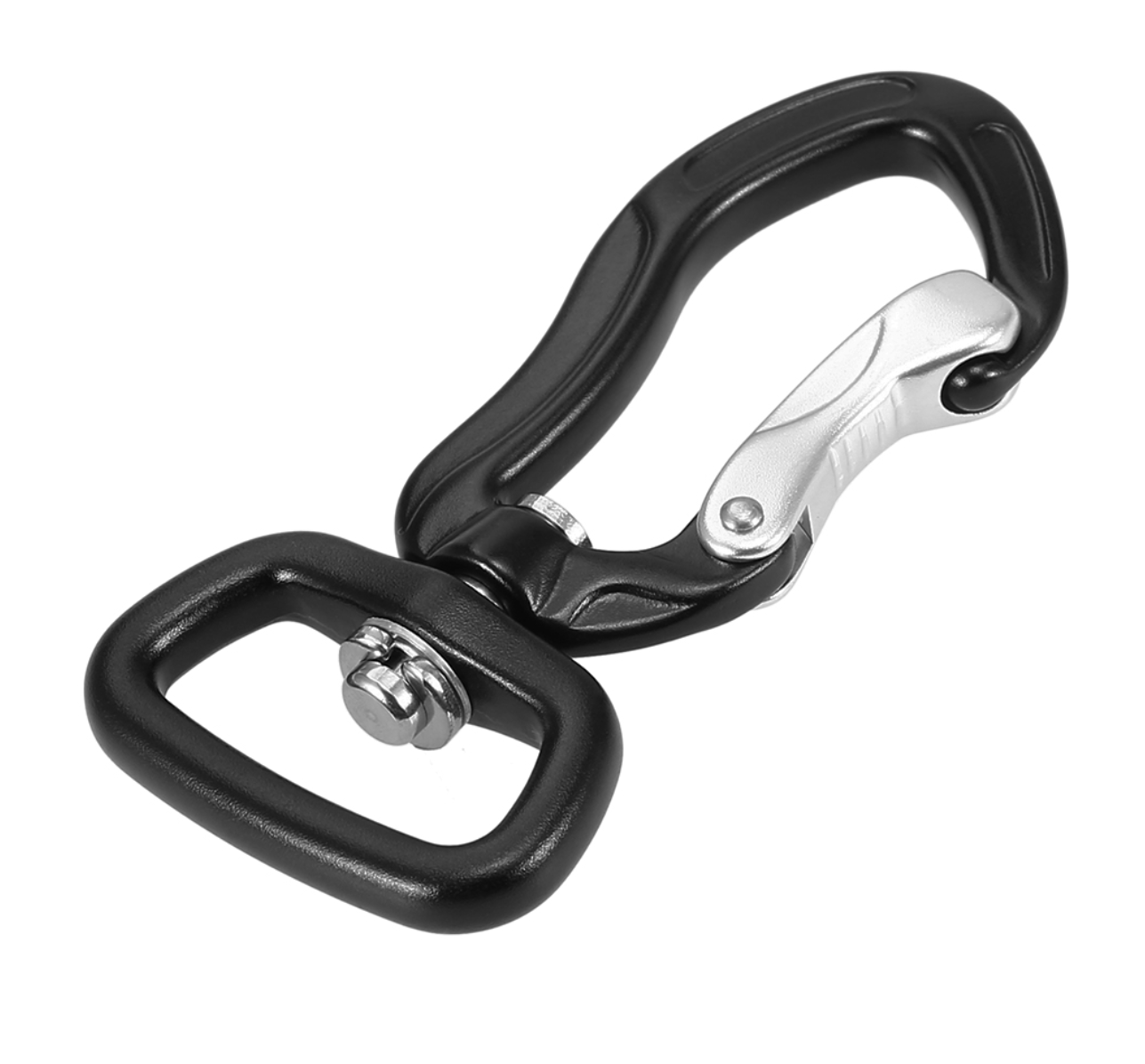 Aluminum Climbing Carabiner with Strap Hook