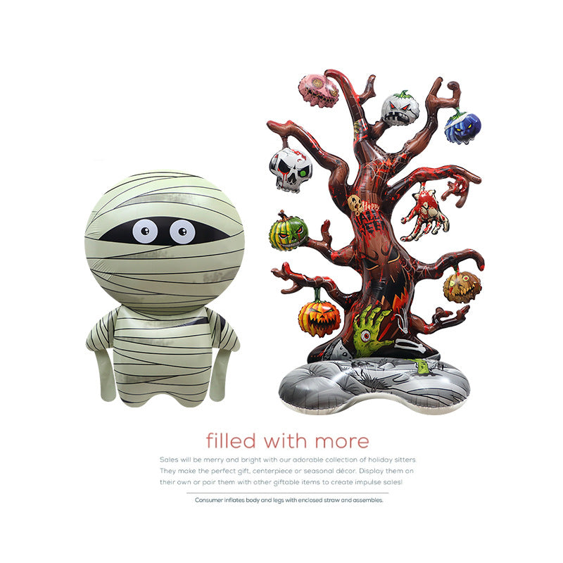 4D Standing Dead Tree Cartoon Balloon for Halloween