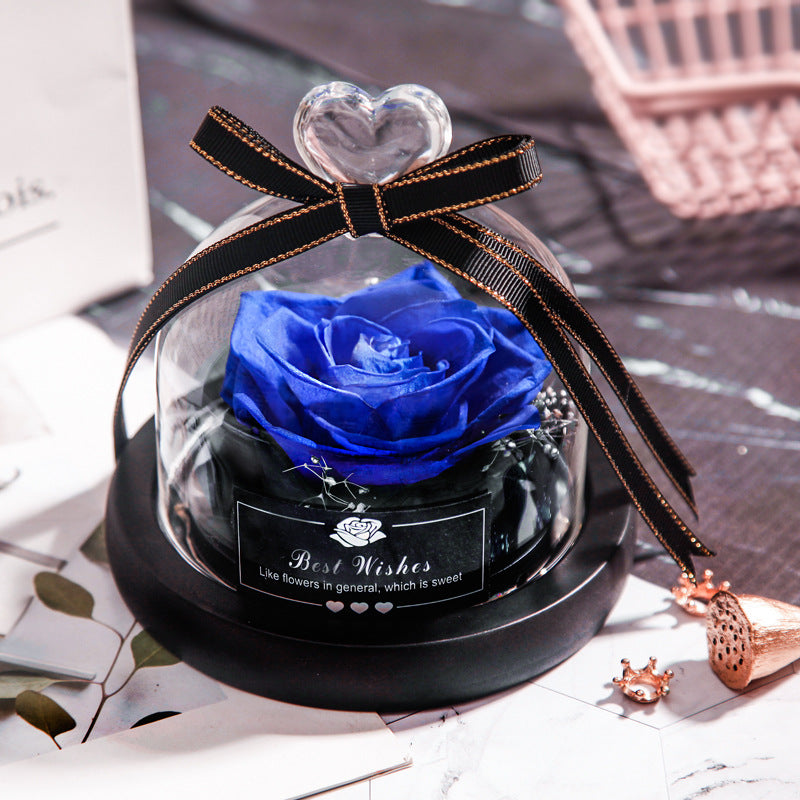 Eternal Rose Gift Box with Glass Dome Decoration