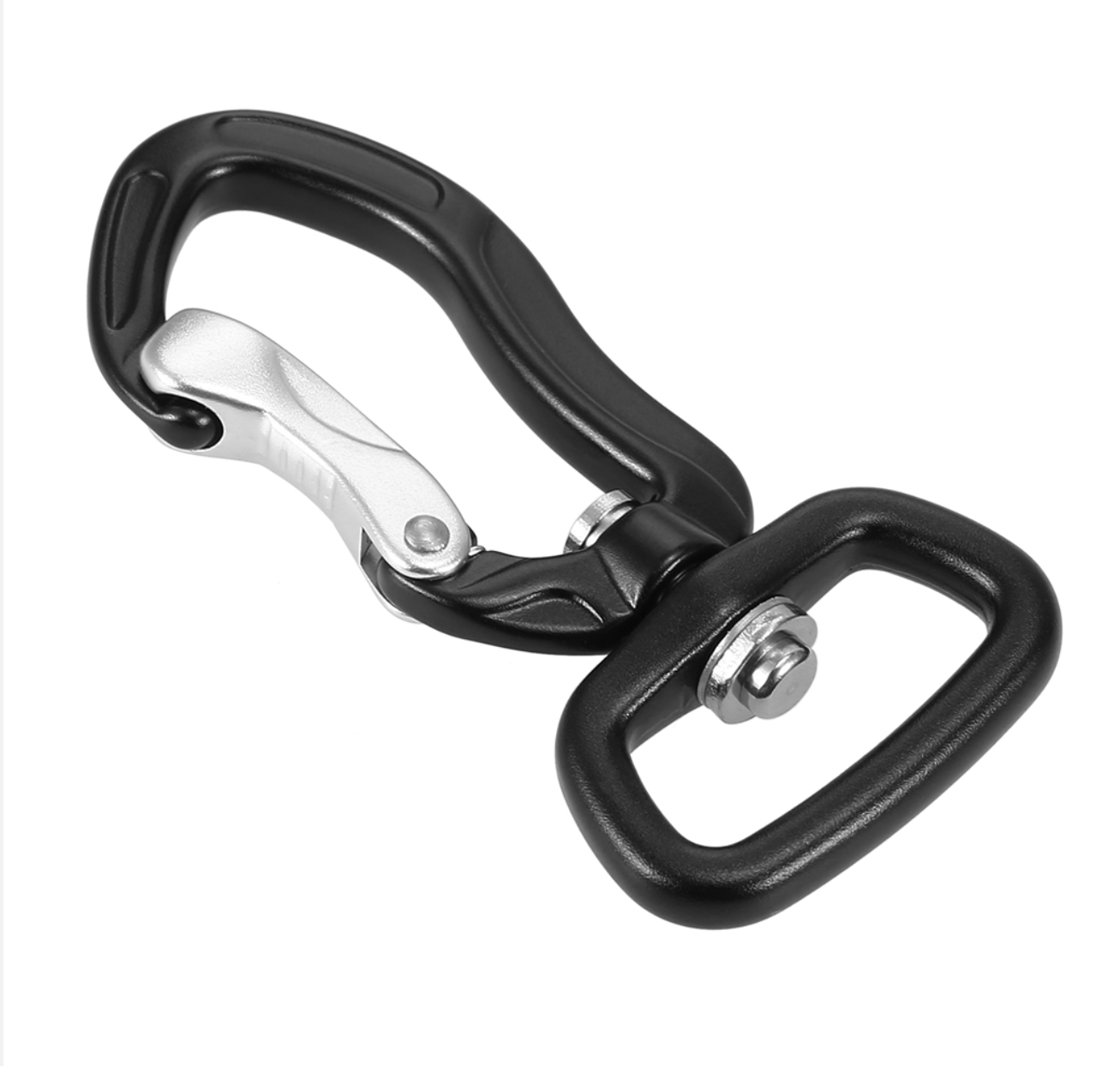 Aluminum Climbing Carabiner with Strap Hook