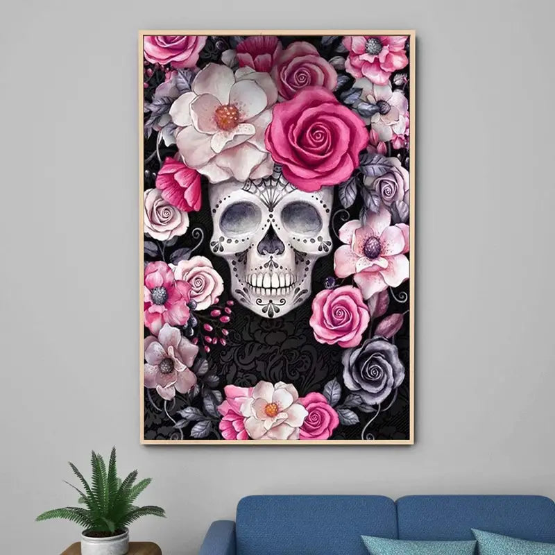 Unframed 5D DIY Diamond Painting Kit - Halloween Skull